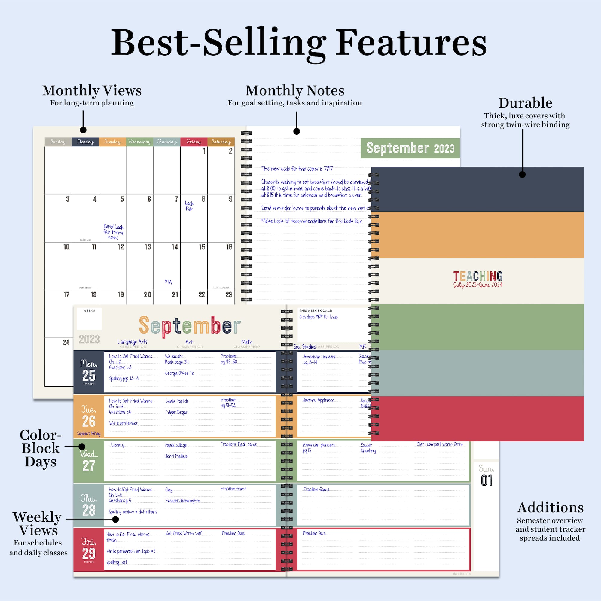 TF Publishing Striped Teacher Planner Lesson Plan Book